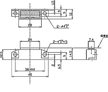 マグネットキャッチ（標準タイプ）CA0124の図面
