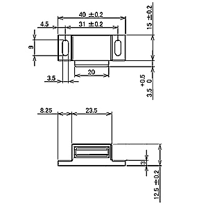 マグネットキャッチ（シンプルタイプ）CA0220の図面