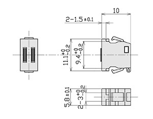 マグネットキャッチ（極小タイプ）CA0143の図面