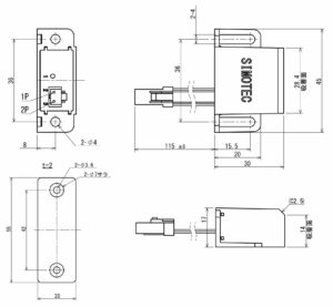 IP67防水開閉検知センサの図面