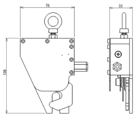 ドローン切り離し装置　寸法図