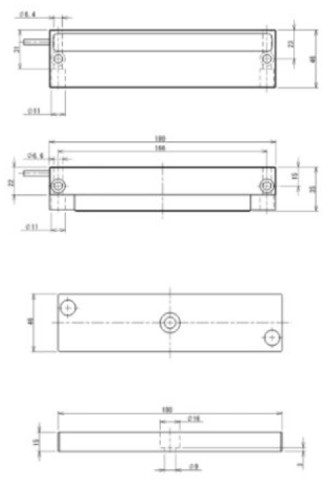吸着判別センサ付きスイッチングマグホルダー®　寸法図