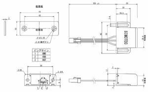 IP67防水開閉検知センサデジタル信号出力タイプの図面