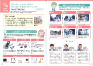 2024年11月29日発行の「小学生のためのお仕事ノート東大阪市版」に掲載された下西技研工業㈱の紹介記事です。