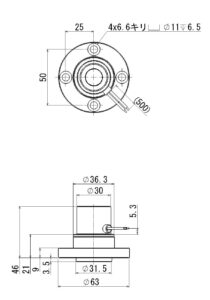 スイッチングマググリッパー　SG-30Bの図面